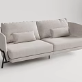 Modern double sofa 3d model