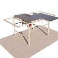 Industrial Table Saw With Metal Frame Workbench Surface And Precision Cutting Functionality 3d model