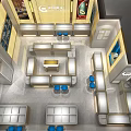 Modern Luxurious Jewelry Store Interior With Elegant Display Counters And Bright Lighting