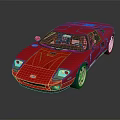 Red Sports Car With Sleek Aerodynamic Design And Shiny Alloy Wheels