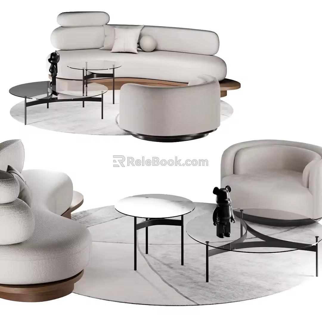 Sofa Coffee Table Combination Sofa Coffee Table 3d model
