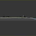 3D Terrain Model Displaying Mountains Ocean Islands And Green Vegetation