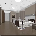 Hospital Ward Interior Design With Medical Bed Chair TV And Wooden Walls
