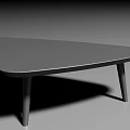 Modern Minimalist Irregular Coffee Table With Slender Solid Wood Legs For Stylish Home Living Room