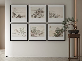 New Chinese Decorative Painting 3d model