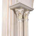 Decorative Classical Arched Architectural Component With Fluted Columns And Ornate Carvings