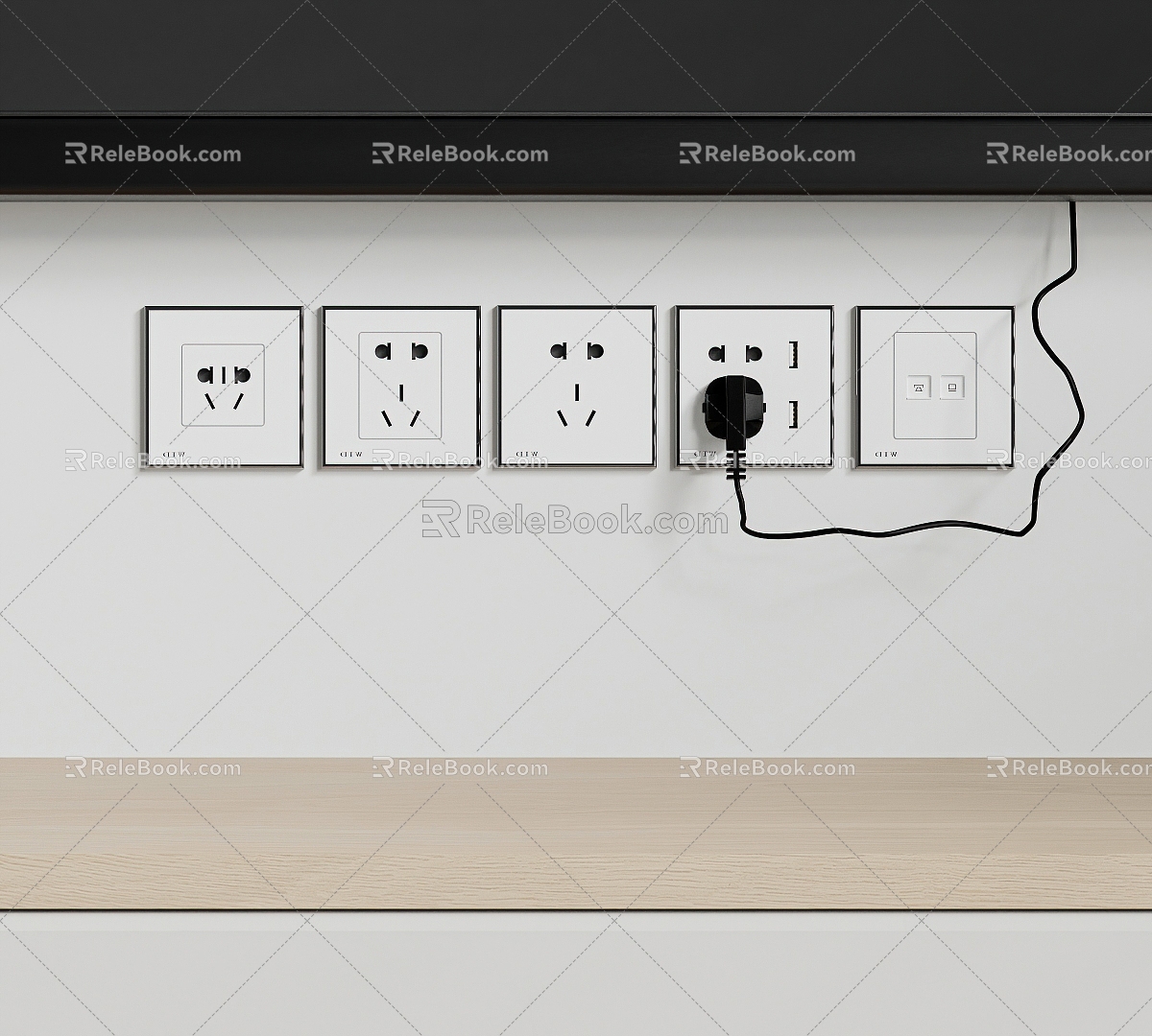 Modern socket TV socket combination model