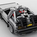 Lego Model Car With Classic Design Gull Wing Doors And Detailed Rear Equipment