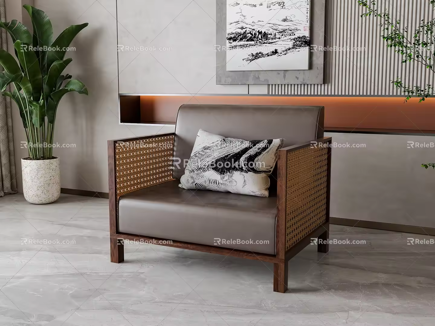 Single sofa 3d model