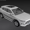 White Modern SUV With Sleek Lines Large Grille And Alloy Wheels Outdoor