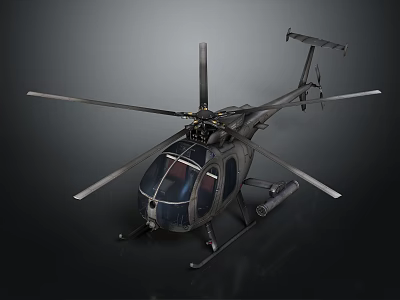 Modern Helicopter With Main Rotors Tail Rotor Cockpit Windows And Fuselage Design 3d model