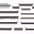 Chinese-style Eaves Tiles Eaves Line Eaves Building Components Eaves 3d model