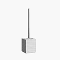 Sleek White Toilet Brush Holder With Modern Design For Bathroom Cleaning Supplies