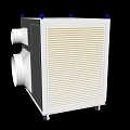 White Industrial Air Conditioner Fan With Two Fans Digital Display And Wheels