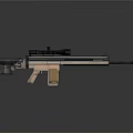 Modern Tactical Sniper Rifle With Scope Beige Black Design And Transparent Magazine