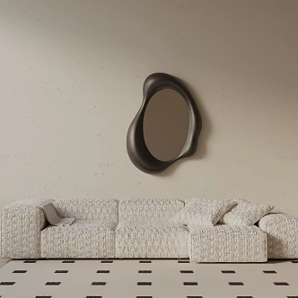 Modern three-seat sofa 3d model