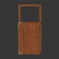Traditional Chinese Wooden Furniture Set With Carved Drawers Open Shelves And Circular Patterns