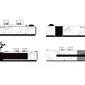 Style Reception Desk Front Desk Combination 3d model