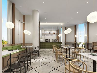 Nordic Cafe 3d model