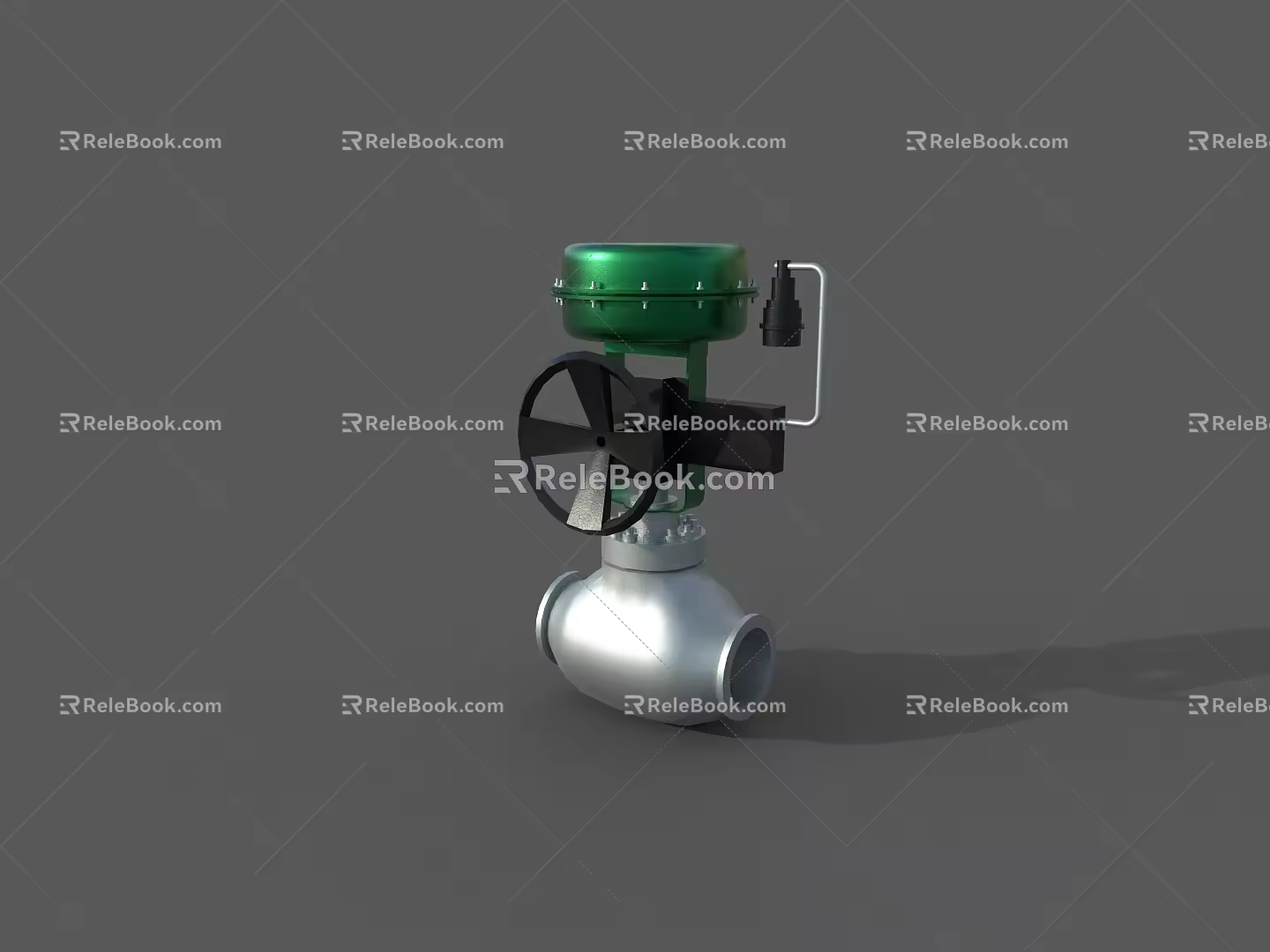 Pneumatic diaphragm regulating valve ZJHP16C regulating valve 3d model