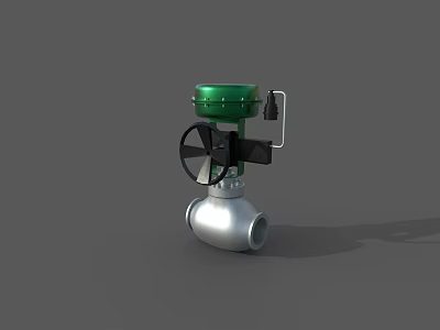 Pneumatic diaphragm regulating valve ZJHP16C regulating valve 3d model