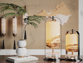 New Chinese Wall Lamp 3d model