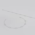 Minimalist Silver Hexagon Links Pendant Necklace with Delicate Chain Fashion Jewelry