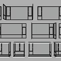 windows casement windows floor-to-ceiling windows bay windows balcony floor-to-ceiling windows doors and windows broken bridge aluminum windows 3d model
