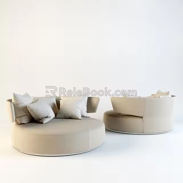 Single sofa 3d model