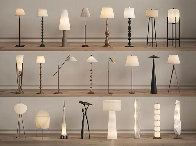 Modern Quiet Floor Lamp 3d model