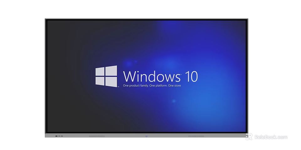 Public Facility Digital Display Screen Featuring Windows 10 Operating System Interface 3d model 