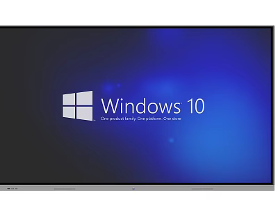 Public Facility Digital Display Screen Featuring Windows 10 Operating System Interface 3d model