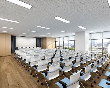 Modern conference hall multi-function conference room projector 3d model