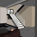 Modern Interior Staircase With Wooden Steps And Glass Railing Design