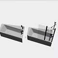 Ravak 10° Modern Bathtub With Faucet And Toiletries In Bathroom Interior