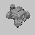 Mechanical Crab With Camouflage Design Blue Lights And Multiple Legs