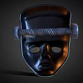 Frankenstein Style Mask Decorative Ornament Set With Stitched Details And Metal Bolts