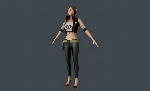 female warrior 3d model