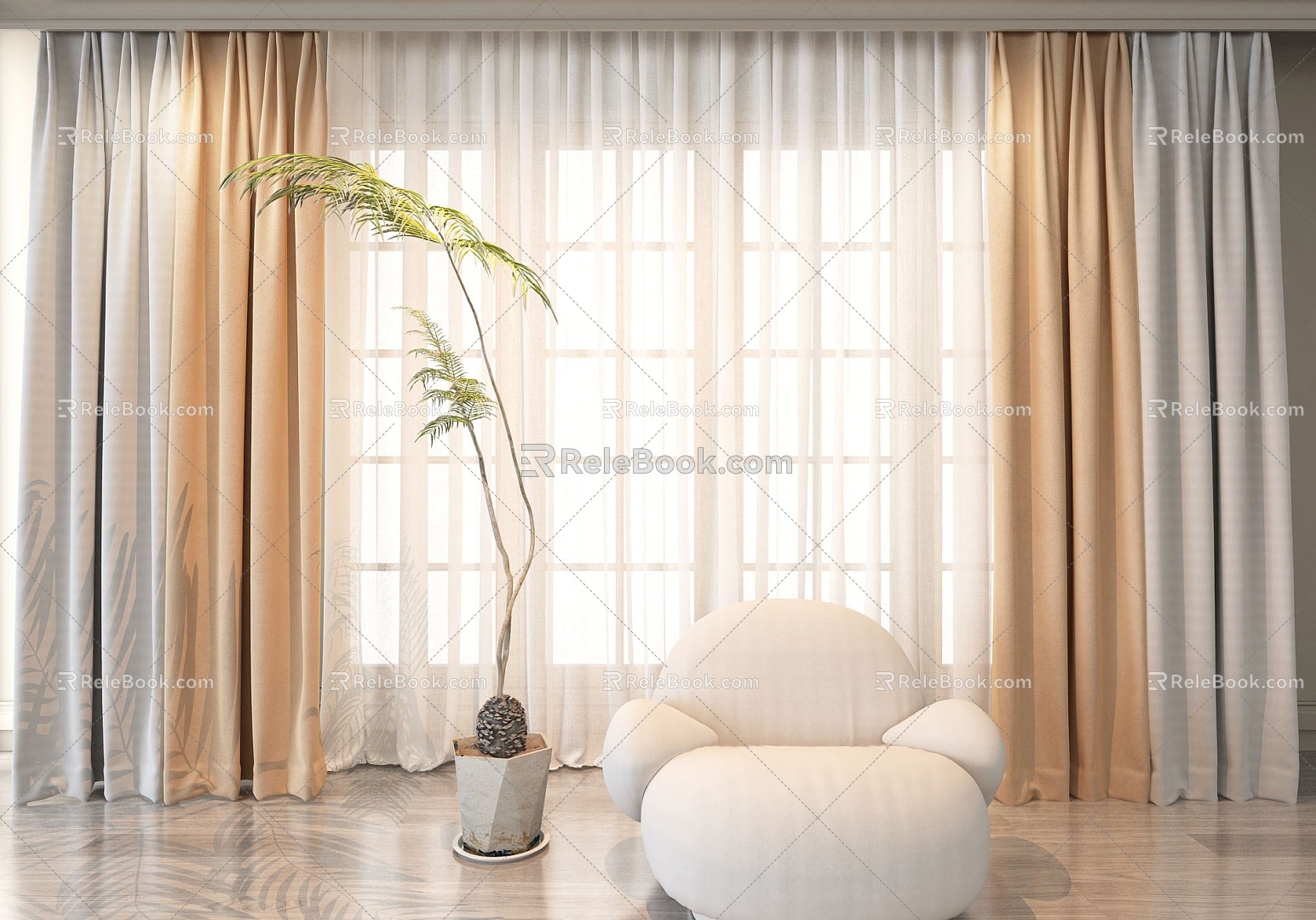 Curtains 3d model