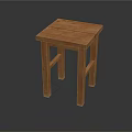Wooden Square Top Table With Four Legs Light Wood Finish Simple Design