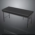 Modern Black Bench With Padded Seat And Metal Frame Sleek Design
