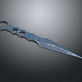 Sharp Tactical Dagger With Ring Handle And Hollow Carved Blade Design