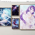 Anime Female Character Wall Art Posters With Colorful Decorative Prints