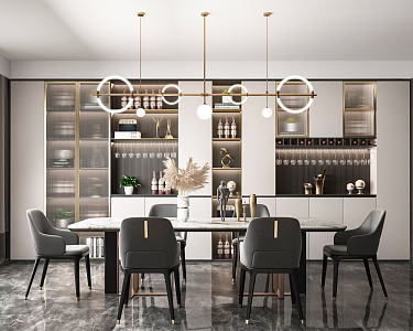 Light Luxury Restaurant 3d model