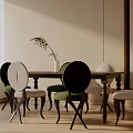Modern table combination 3d model