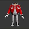 Stylish 3D Geometric Cartoon Character With Red Jacket White Pants And Sunglasses