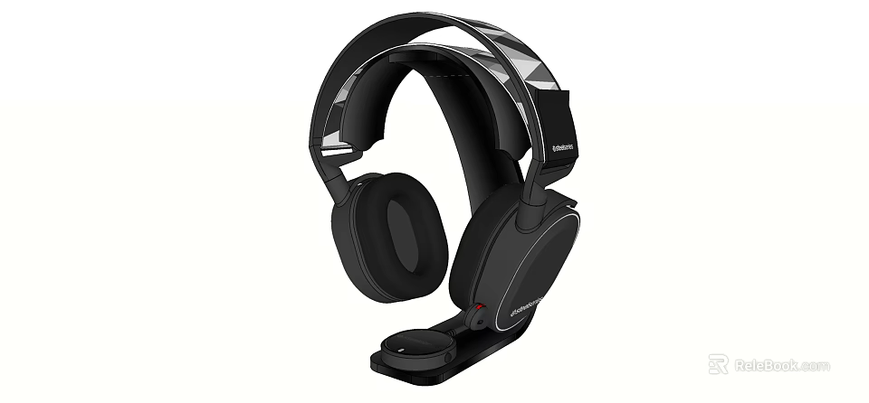 High Quality Wireless Over Ear Headphones With Charging Dock And Comfortable Earpads 3d model 