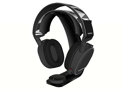 High Quality Wireless Over Ear Headphones With Charging Dock And Comfortable Earpads 3d model