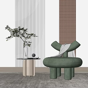modern sofa chair single sofa 3d model