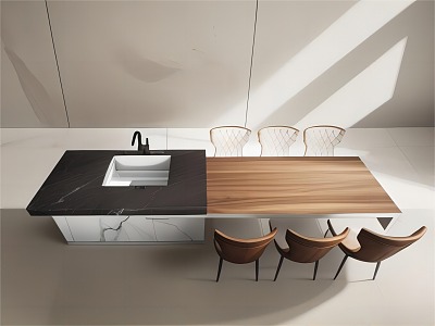 Sink Dining Table and Chair model